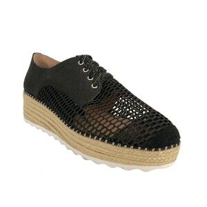 New INC International Concepts Abrelia Sneakers Perforated Espadrille Black 10